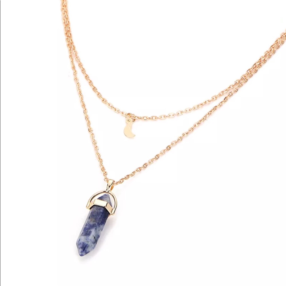 Multi-layer Crystal Quartz Necklace - Picture 7 of 7